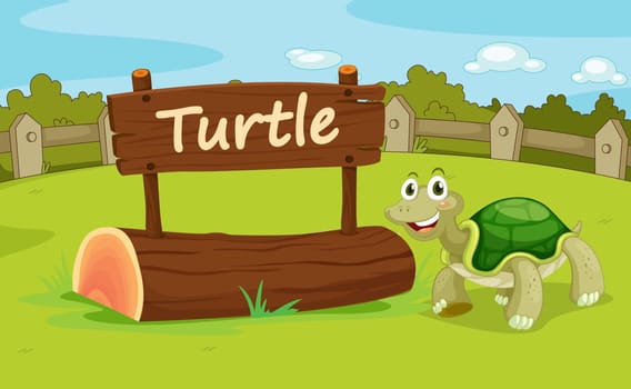 Illustration of animal enclosure at the zoo