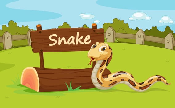 Illustration of animal enclosure at the zoo
