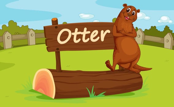 Illustration of animal enclosure at the zoo