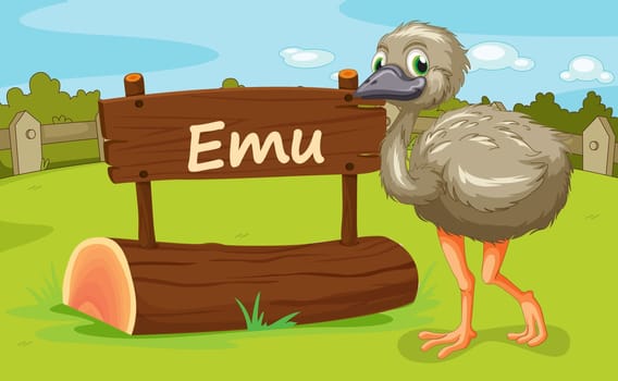 Illustration of animal enclosure at the zoo