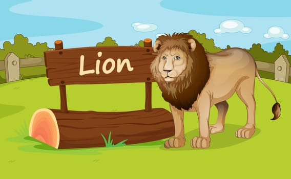 Illustration of animal enclosure at the zoo