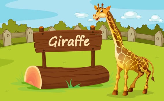 Illustration of animal enclosure at the zoo