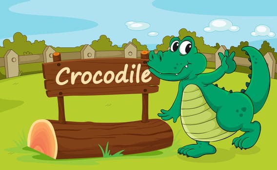 Illustration of animal enclosure at the zoo