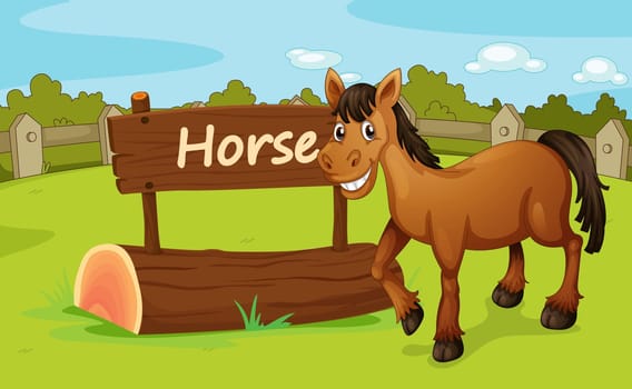 Illustration of animal enclosure at the zoo