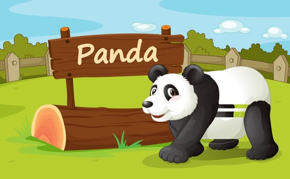 Illustration of animal enclosure at the zoo