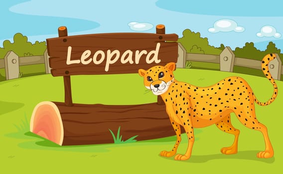 Illustration of animal enclosure at the zoo