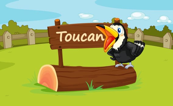 Illustration of animal enclosure at the zoo