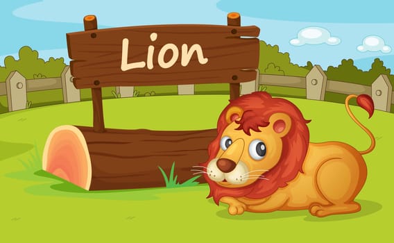 Illustration of animal enclosure at the zoo