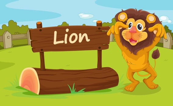 Illustration of animal enclosure at the zoo