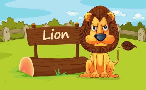 Illustration of animal enclosure at the zoo