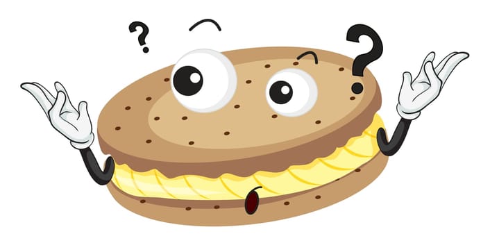 illustration of a cookie on a white background