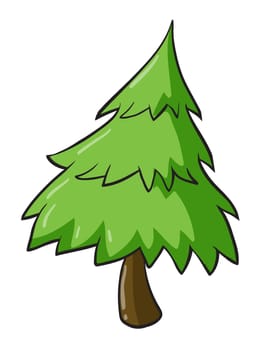 illustration of a christmas tree on a white backgroud