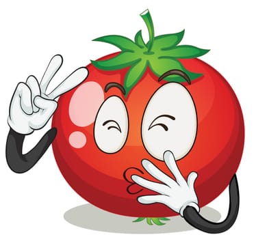 illustration of a tomato on a white background