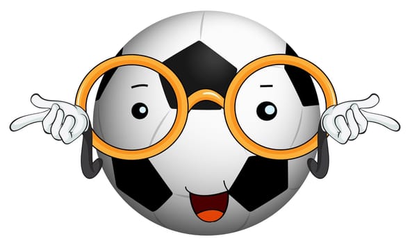 illustration of a football on a white background
