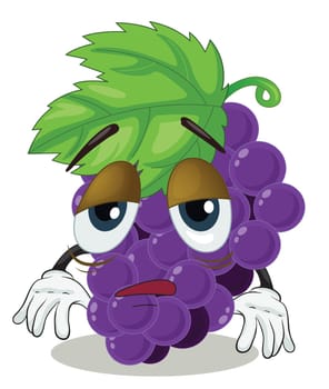 illustration of grapes on a white background