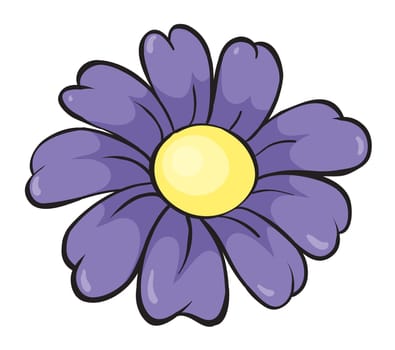 illustration of a purple sketch on white background