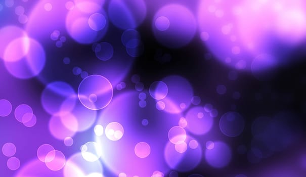 Abstract Light Orbs - Violet Black