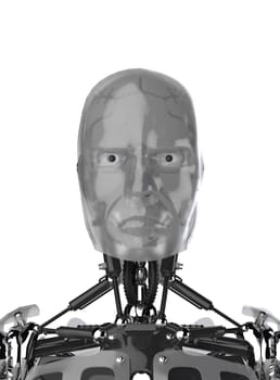 Cyborg Face - Silver