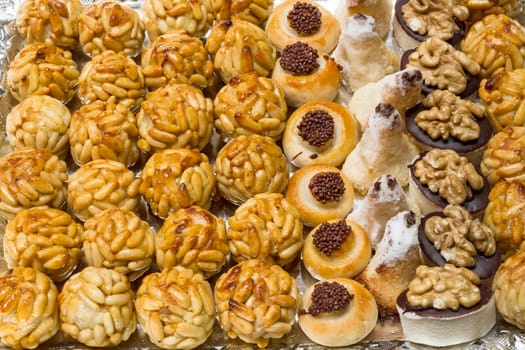 Panellets, typical dessert of Catalonia, Spain, for the day of All Saints
