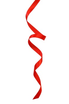 red ribbon isolated on white
