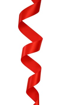 red ribbon isolated on white