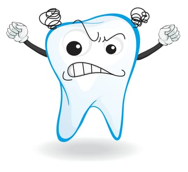 illustration of a tooth on a white background