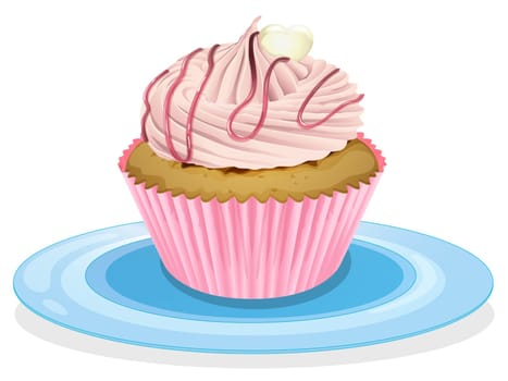 illustration of a cupcake on a white background