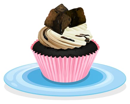 illustration of a cupcake on a white background