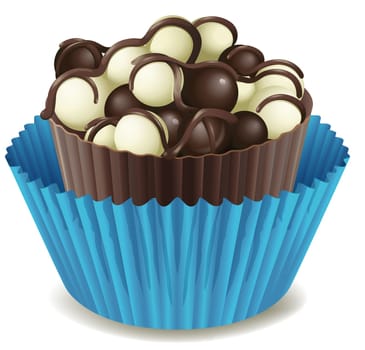 illustration of chocos on a white background