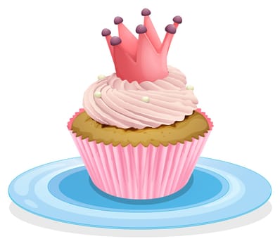 Illustration of an isolated cupcake