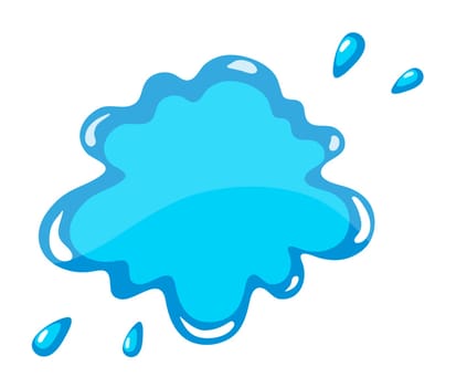 illustration of a blue color splash on a white background