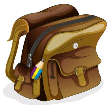 illustration of a school bag on a white background