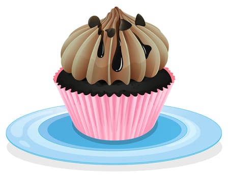 illustration of a cupcake on a white background