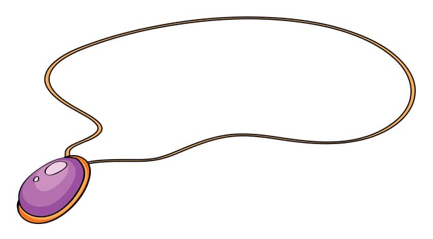 illustration of a purple necklace on a white background