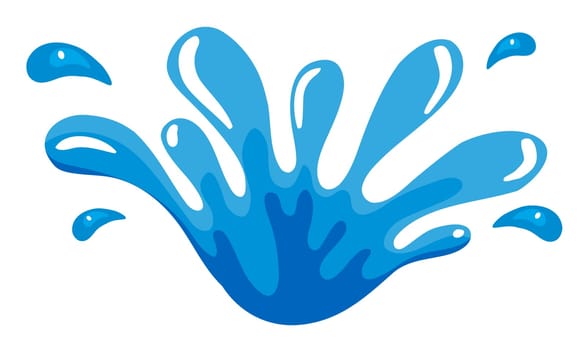 illustration of a blue color splash on a white background