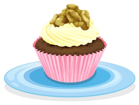 illustration of a cupcake on a white background