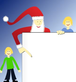 Santa Claus with copy space
