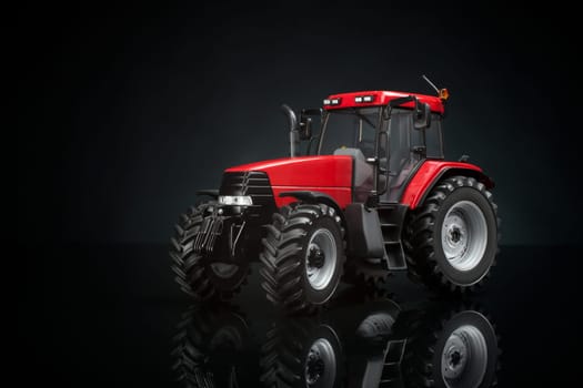 Tractor studio shot on black background