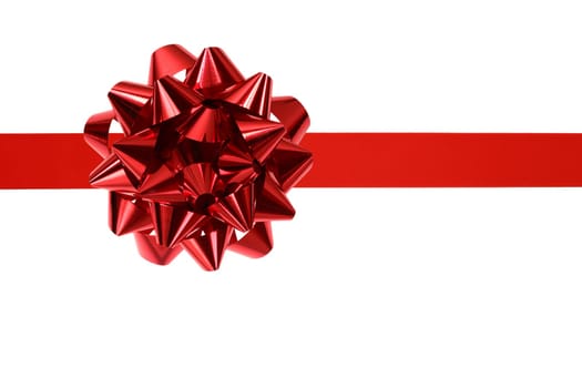 red ribbon with bow