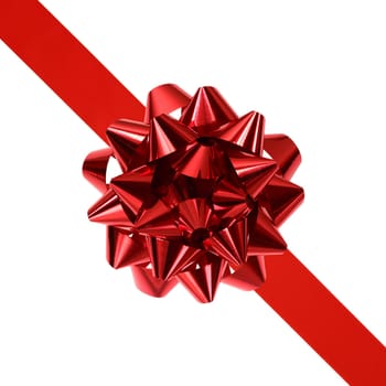 red ribbon with bow