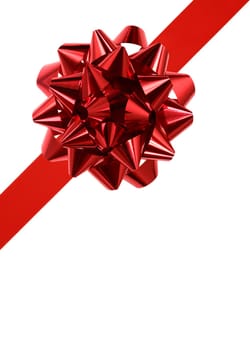 red ribbon with bow