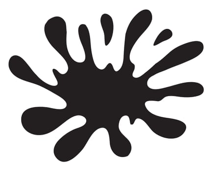 illustration of a black color splash on a white background