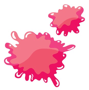 illustration of a pink color splash on a white background