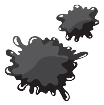 illustration of a black color splash on a white background