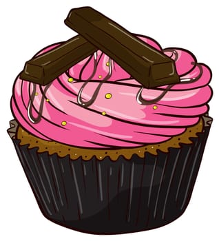 Illustration of an isolated cupcake