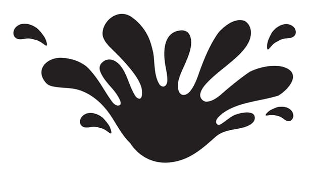 illustration of a black color splash on a white background