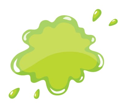 illustration of a green color splash on a white background
