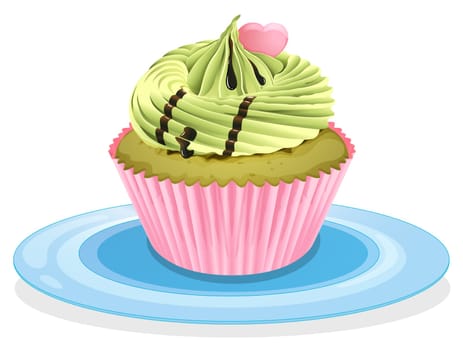 illustration of a cupcake on a white background