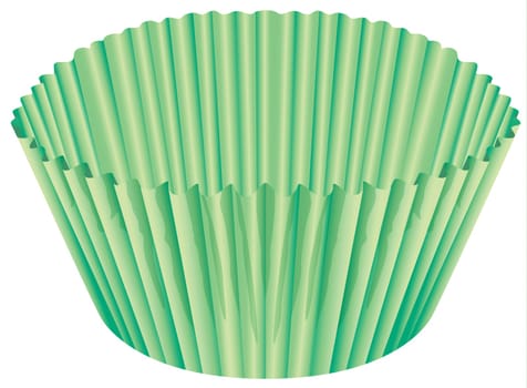 illustration of a green cup on a white background