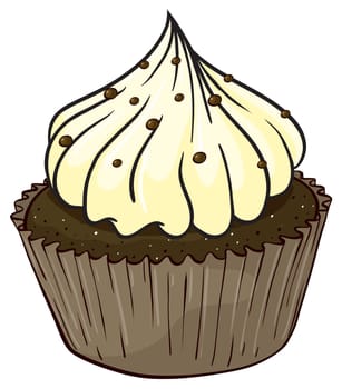 Illustration of an isolated cupcake